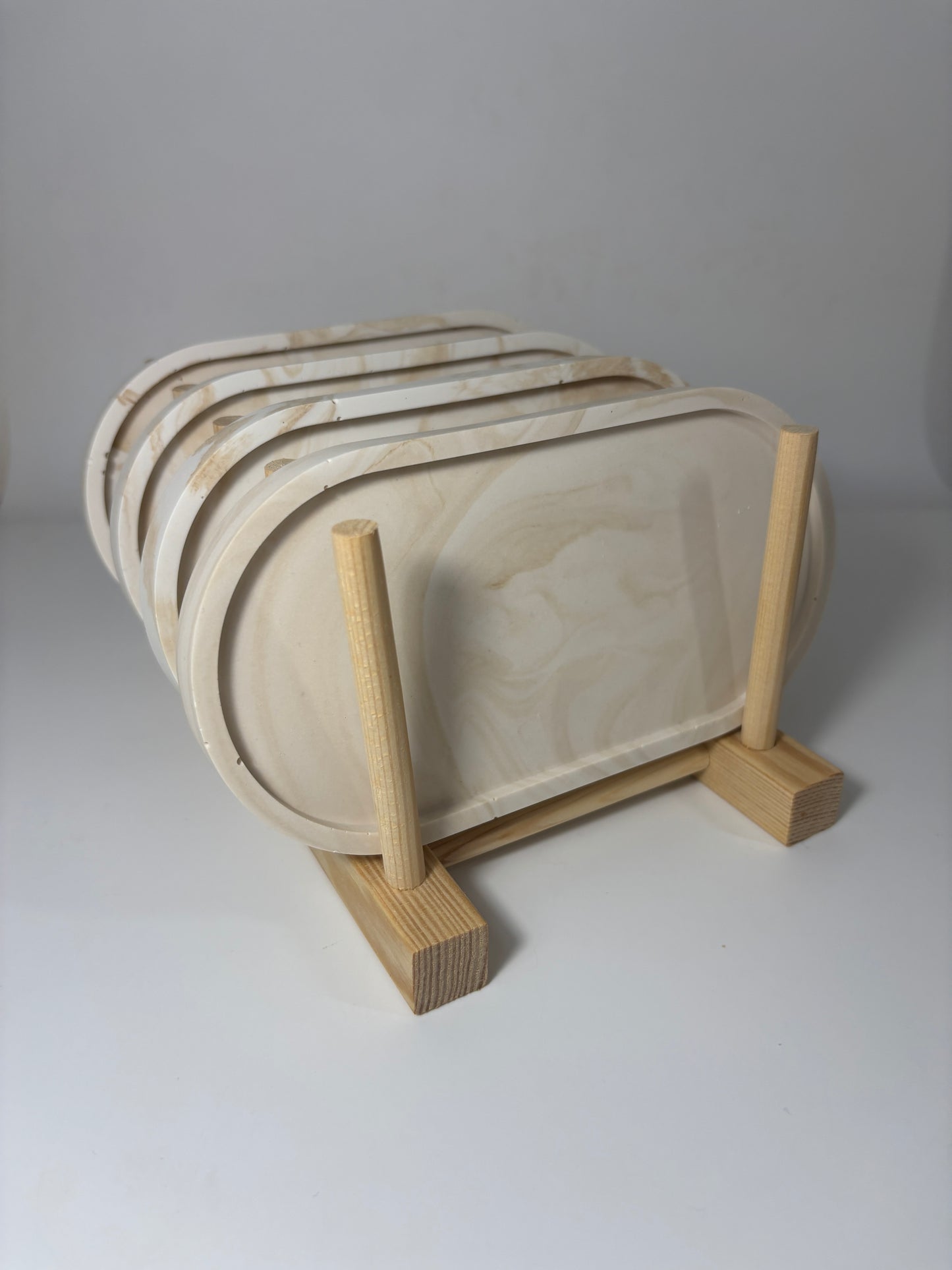 Plateaux ovale S Marbré beige -40%