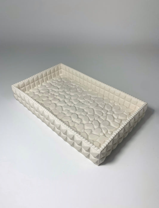 Plateau rectangulaire « pebble grid »