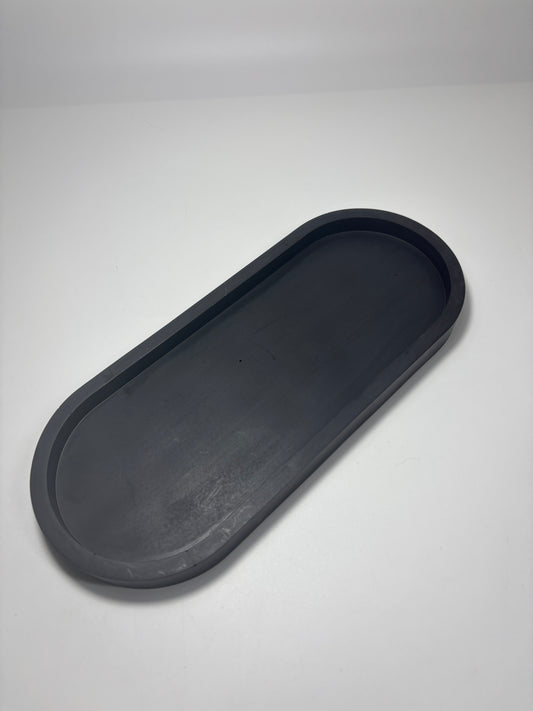 Plateau ovale M noir -40 % ￼